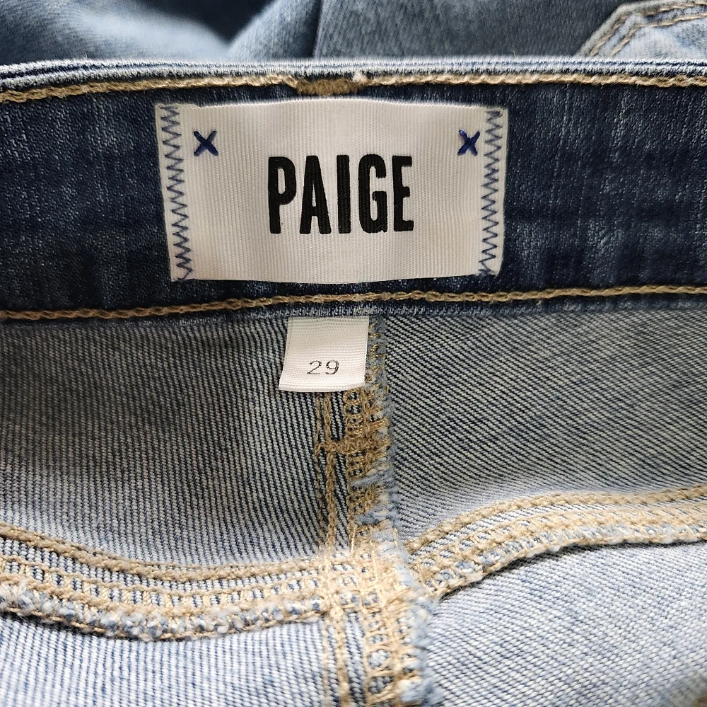 Paige Women's Kylie Crop Skinny Jeans Stretch‎ Denim Medium Blue Spencer Wash 29